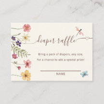 Sorteo de pañales de flores silvestres en acuarela