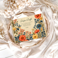Sorteo de pañales de flores silvestres vintage bot