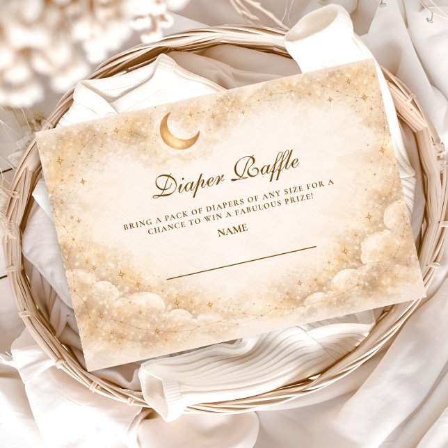 Tarjeta De Recepción Sorteo de Pañales de Marfil Celestial Dorado (Subido por el creador)