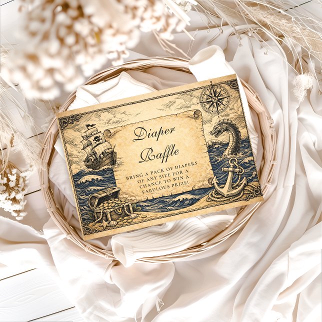 Tarjeta De Recepción Sorteo de Pañales de Pirata de Cuento Clásico (Subido por el creador)