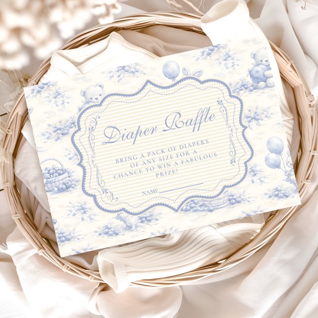 Tarjeta De Recepción Sorteo de Pañales en Blue Bow Blueberry Garden (Subido por el creador)