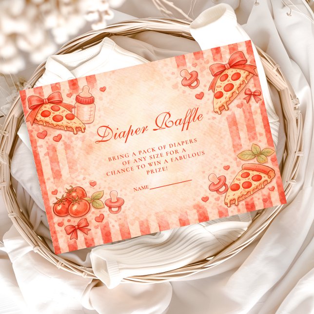 Tarjeta De Recepción Sorteo de Pañales en la Fiesta de Pizza (Subido por el creador)