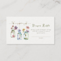 Sorteo de pañales en tarro de vidrio de flores sil