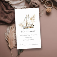 Sorteo de pañales en velero Boho Palm Baby Shower