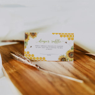 Tarjeta De Recepción Sorteo de pañales florales de abeja melífera 