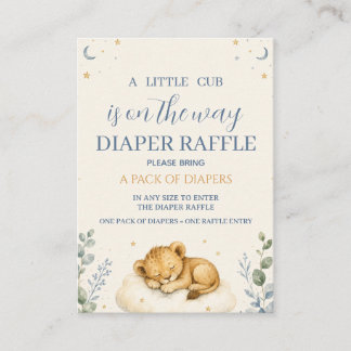 Tarjeta De Recepción Sorteo de pañales Little Cub