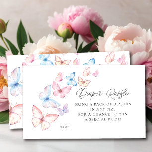 Tarjeta De Recepción Sorteo de Pañales Mariposas Caprichosas