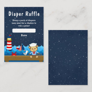Tarjeta De Recepción Sorteo de Pañales Náuticos Niño Mono Rojo y Azul M