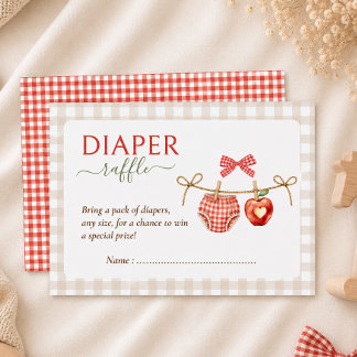 Tarjeta De Recepción Sorteo de pañales para baby shower con tema de man