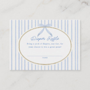 Tarjeta De Recepción Sorteo de pañales para baby shower Cottage Blue