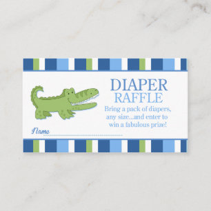 Tarjeta De Recepción Sorteo de pañales para baby shower de caimán / coc