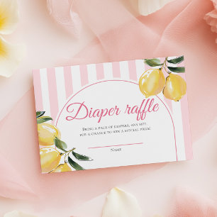 Tarjeta De Recepción Sorteo de pañales para baby shower de Coquette Lem