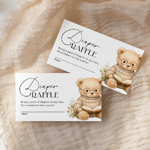 Tarjeta De Recepción Sorteo de pañales para baby shower de cuento de nu