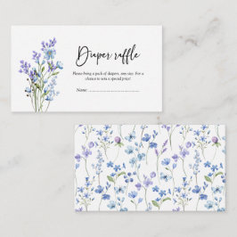 Tarjeta De Recepción Sorteo de pañales para baby shower de flor silvest