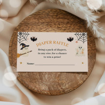 Sorteo de pañales para baby shower de Halloween