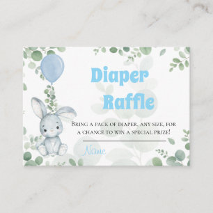 Tarjeta De Recepción Sorteo de pañales para baby shower de Little Bunny