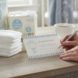 Tarjeta De Recepción Sorteo de pañales para Baby Shower de nuevas avent