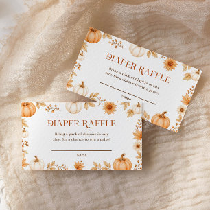 Tarjeta De Recepción Sorteo de pañales para Baby Shower de Otoño Calaba