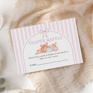 Tarjeta De Recepción Sorteo de pañales para baby shower de pequeña cala