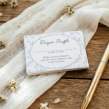 Sorteo de pañales para baby shower floral azul vin