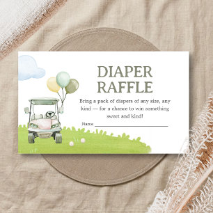 Tarjeta De Recepción Sorteo de Pañales para Baby Shower Little Putter G