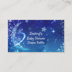 Tarjeta De Recepción Sorteo de pañales para Baby Shower Luna Celestial