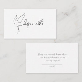 Tarjeta De Recepción Sorteo de pañales para baby shower neutral Minimal