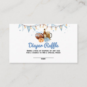 Tarjeta De Recepción Sorteo de pañales para Baby Shower Touchdown Tiny 