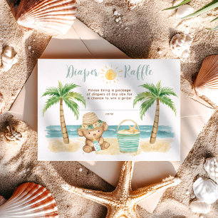 Tarjeta De Recepción Sorteo de pañales para bebé de playa Baby It's War