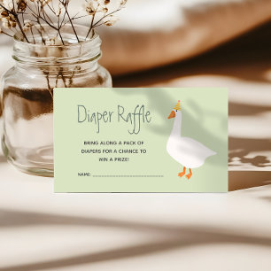 Tarjeta De Recepción Sorteo de pañales para bebé Silly Goose Neutral Gr