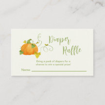Sorteo de pañales para DUCHA DE BEBÉ DE CALABAZA D