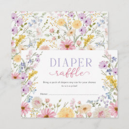 Tarjeta De Recepción Sorteo de Pañales para el Bebe de las Flores Silve