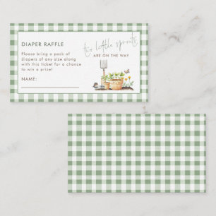 Tarjeta De Recepción Sorteo de Pañales para Gemelos 2 Little Sprouts Ba