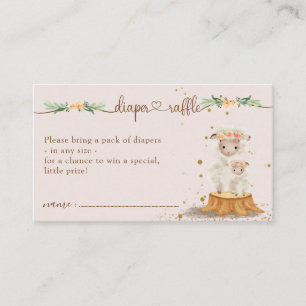 Tarjeta De Recepción Sorteo de pañales para mamá en baby shower de Cord