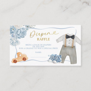 Tarjeta De Recepción Sorteo de pañales para ropa de bebé niño coqueta a