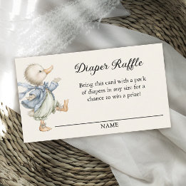 Tarjeta De Recepción Sorteo de Pañales Pato Vintage Cuento