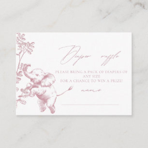 Tarjeta De Recepción Sorteo de Pañales Safari Toile De Jouy