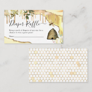 Tarjeta De Recepción Sorteo de pañales Vintage Honey Bee