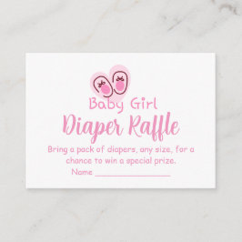 Tarjeta De Recepción Sorteo de pañales Zapatos Rosados Niña