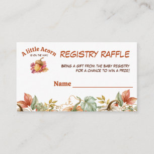Tarjeta De Recepción Sorteo de Registro de Baby Shower Un Pequeño Bello
