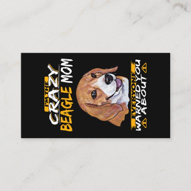 Tarjeta De Recepción Soy la loca Beagle Mom (Anverso)