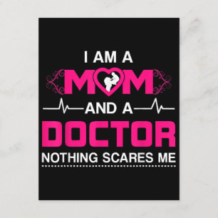 Tarjeta De Recepción Soy madre y Médica, nada me asusta.