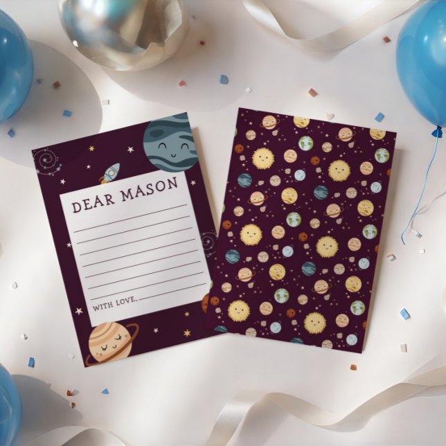 Tarjeta De Recepción Space Adventure Playful Kids Birthday Time Capsule (Subido por el creador)