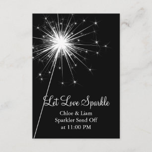 Tarjeta De Recepción Sparkler Holder (negro)