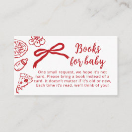 Tarjeta De Recepción Special Delivery Books for baby Italian Bow