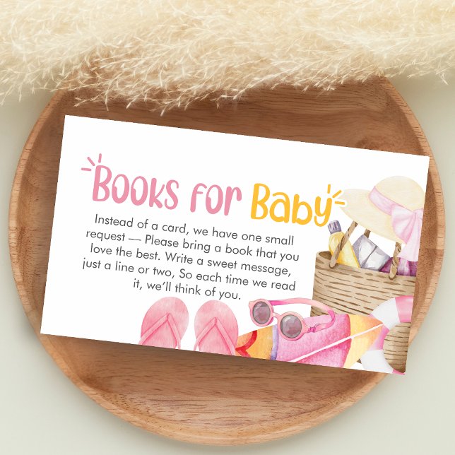 Tarjeta De Recepción Splish Splash Summer Baby Shower Books for Baby (Pink Splish Splash Baby Shower Books for Baby)