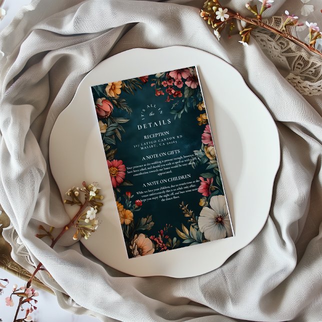 Tarjeta De Recepción Spooky Glam Boda (Subido por el creador)