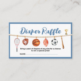 Tarjeta De Recepción Sport Boy Ball All Star Themed Party Diaper Raffle