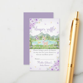 Tarjeta De Recepción Spring Bloom and Butterflies Deer Baby Shower