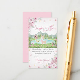 Tarjeta De Recepción Spring Bloom and Butterflies Deer Baby Shower